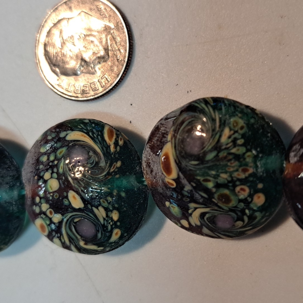 Vintage handmade glass jewelry beads